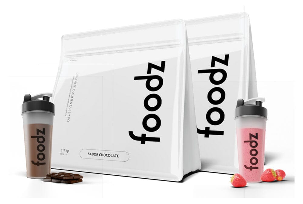 1 Foodz PRO Bag Chocolate + 1 Foodz PRO Bag Morango Alimentos Foodz