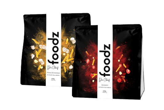 Combo 1 Foodz Du Chef Bolonhesa + 1 Foodz Du Chef Frango com Cogumelos Foodz